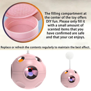 Cat Tumbler Toy - Catnip Spring Fluffy Ball Self-Play