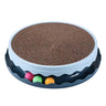 Interactive Cat Scratching Pad Round Corrugated Play Toy with Balls