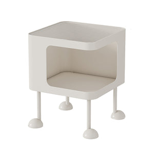 Cat Bedside Table Modern Nightstand with Cat House & Storage
