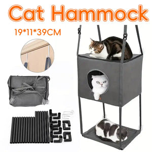 Hanging Cat Bed Cat House Metal Hook Double Hanging Cat Hanging Basket