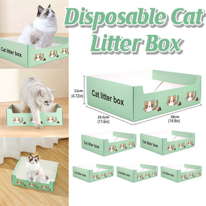 Disposable Cat Litter Box Foldable Waterproof Set