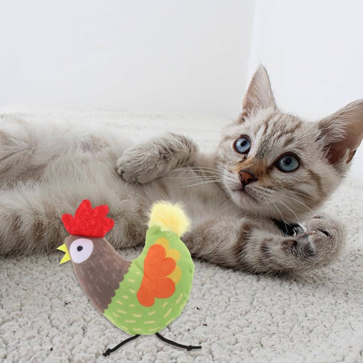 Chicken Catnip Cat Toy Plush Interactive Kitten Toy