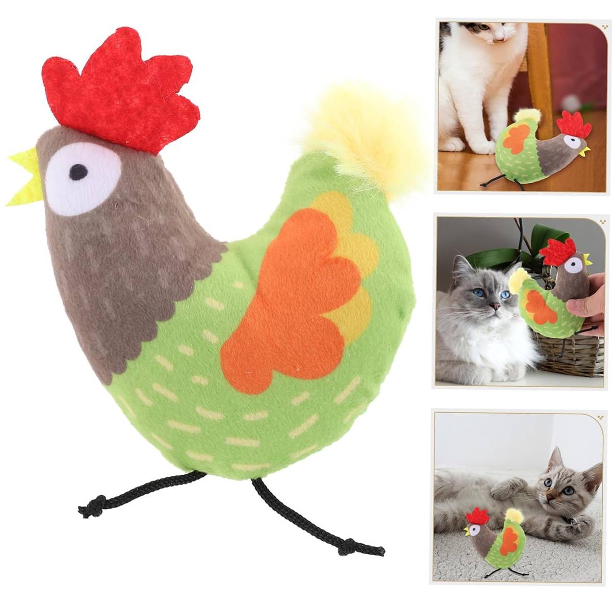 Chicken Catnip Cat Toy Plush Interactive Kitten Toy