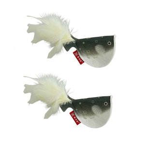 Catnip Pufferfish Toy with Bell & Feathers