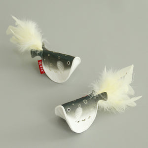 Catnip Pufferfish Toy with Bell & Feathers