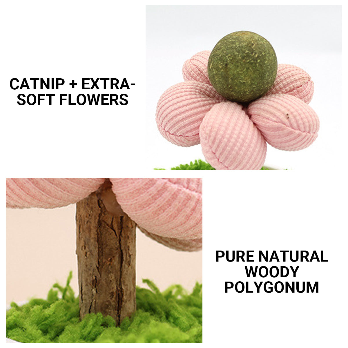Catnip Flower Pot Toy for Cats Interactive Chew & Play Toy