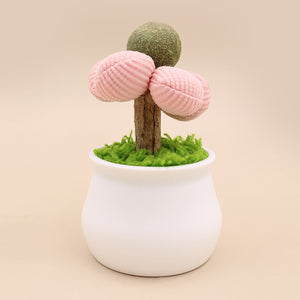 Catnip Flower Pot Toy for Cats Interactive Chew & Play Toy