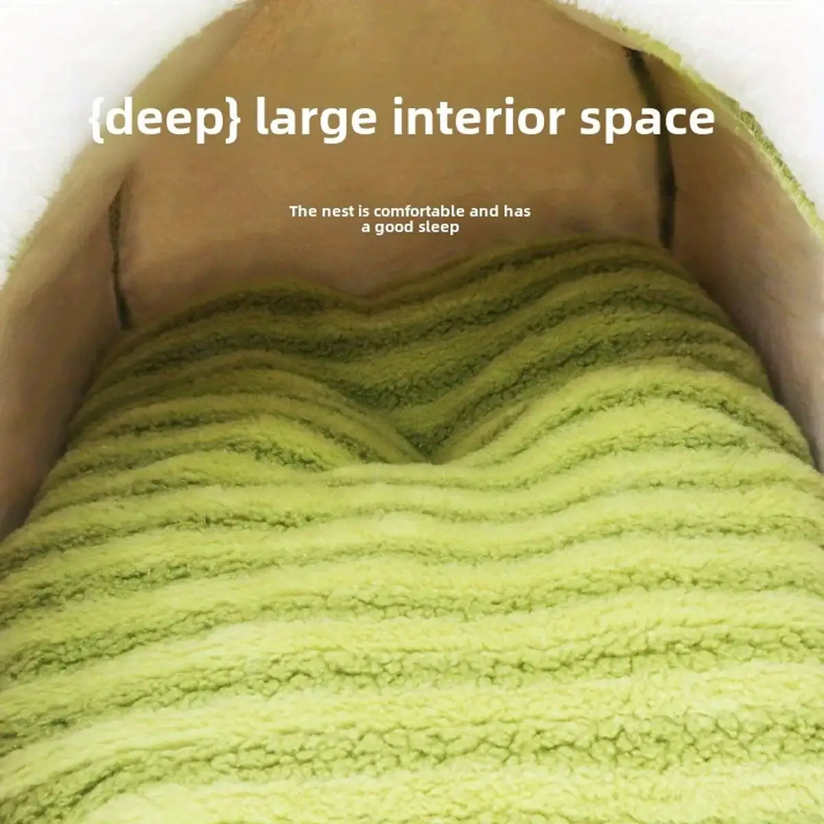 Striped Semi-Enclosed Pet Bed for Cats and Small Dogs