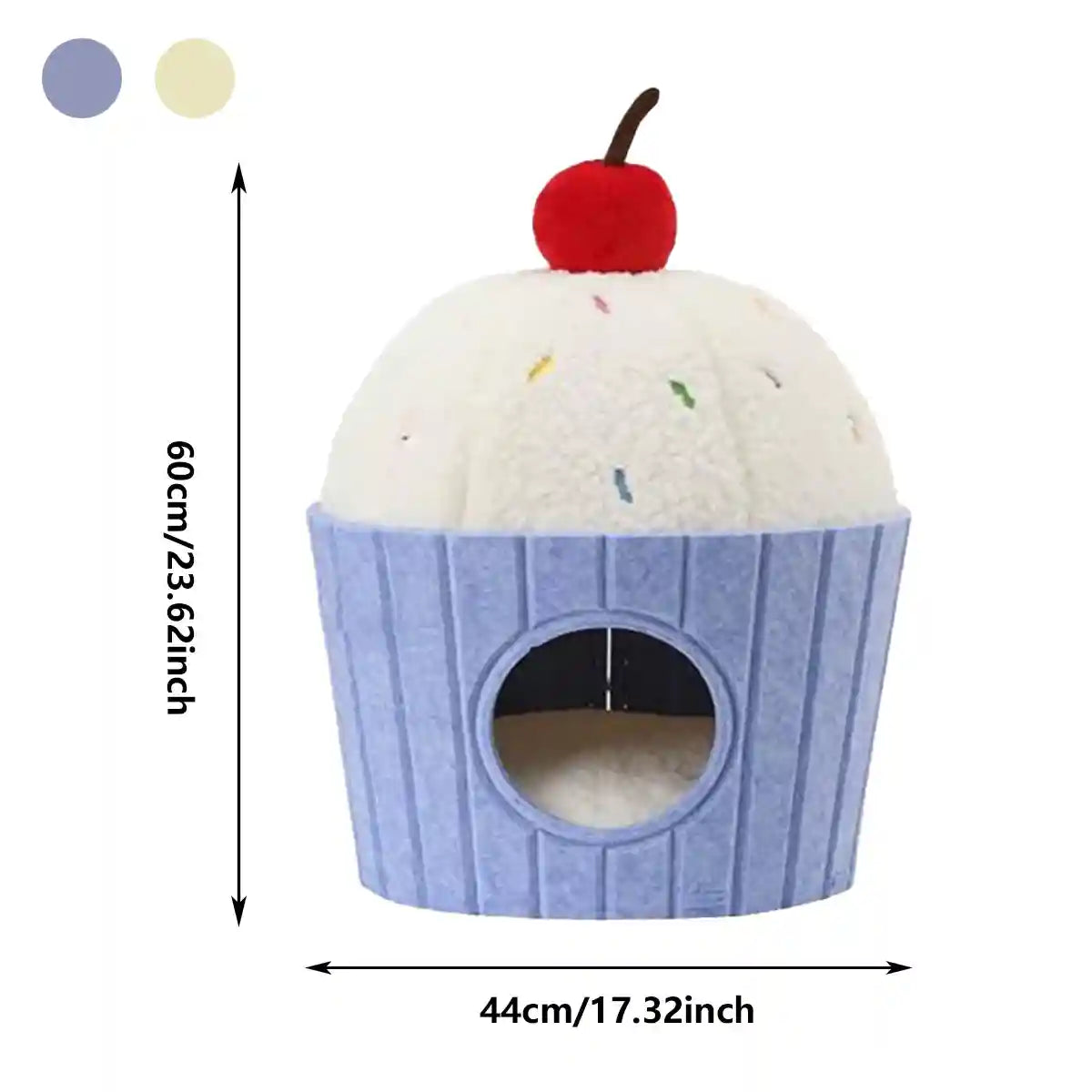 Cake Shape Cat Bed Soft Warm Pet House Durable for Indoor Cats Kittens Use