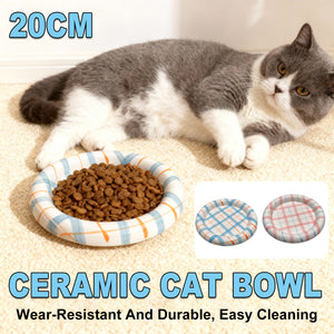 Whisker-Friendly Ceramic Cat Bowl