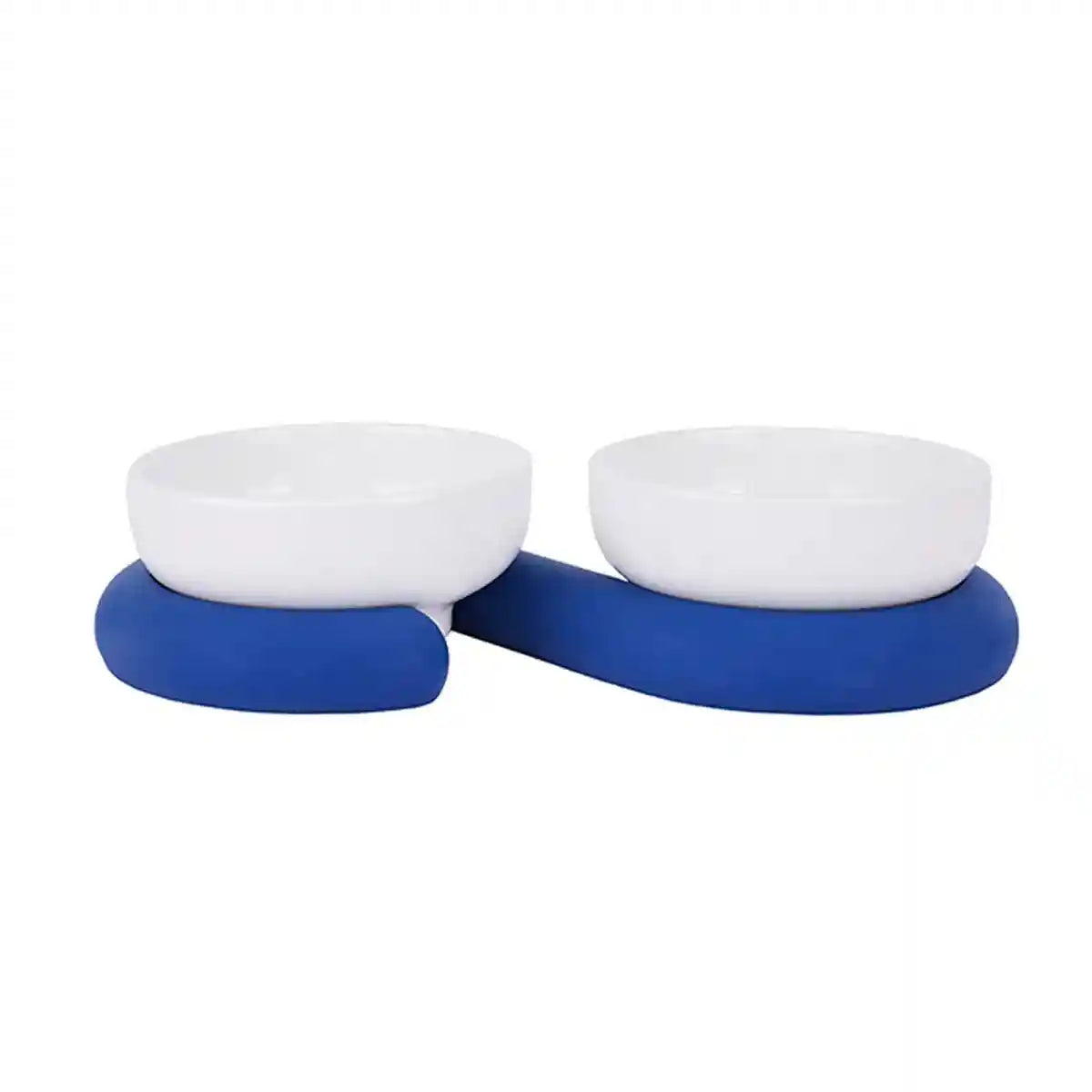Ceramic Cat Bowl Set with Silicone Non-Slip Base