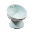Ceramic Raised Cat Bowl with 15° Tilted Design
