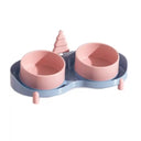 Anti-Slip Pet Ceramic Bowl Set Double Feeder for Cats & Dogs