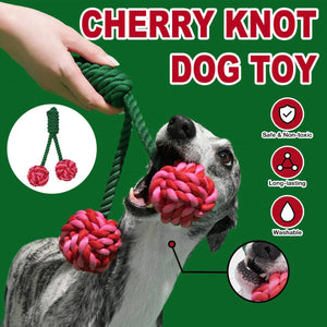 Cherry Knot Dog Toy Rope Tug Ball