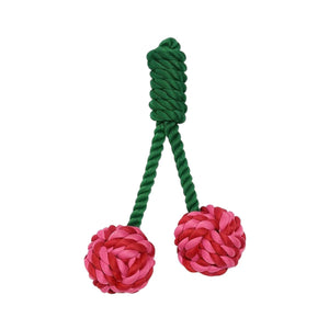 Cherry Knot Dog Toy Rope Tug Ball
