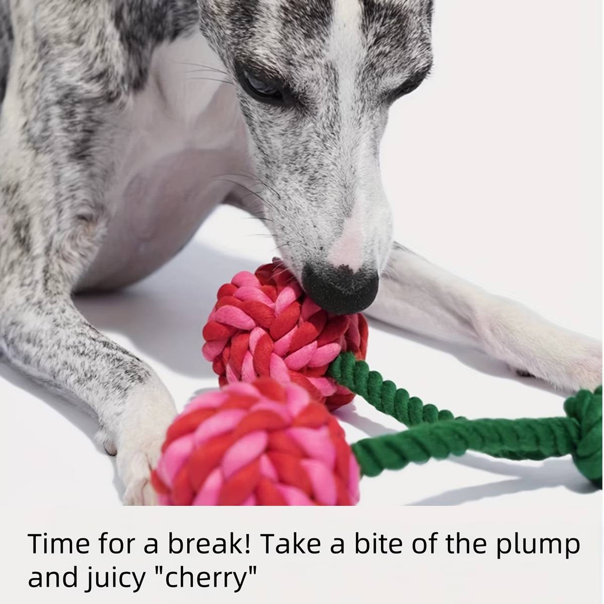 Cherry Knot Dog Toy Rope Tug Ball
