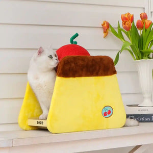 Cat Scratching Post Cherry Pudding Design With Replaceable Board