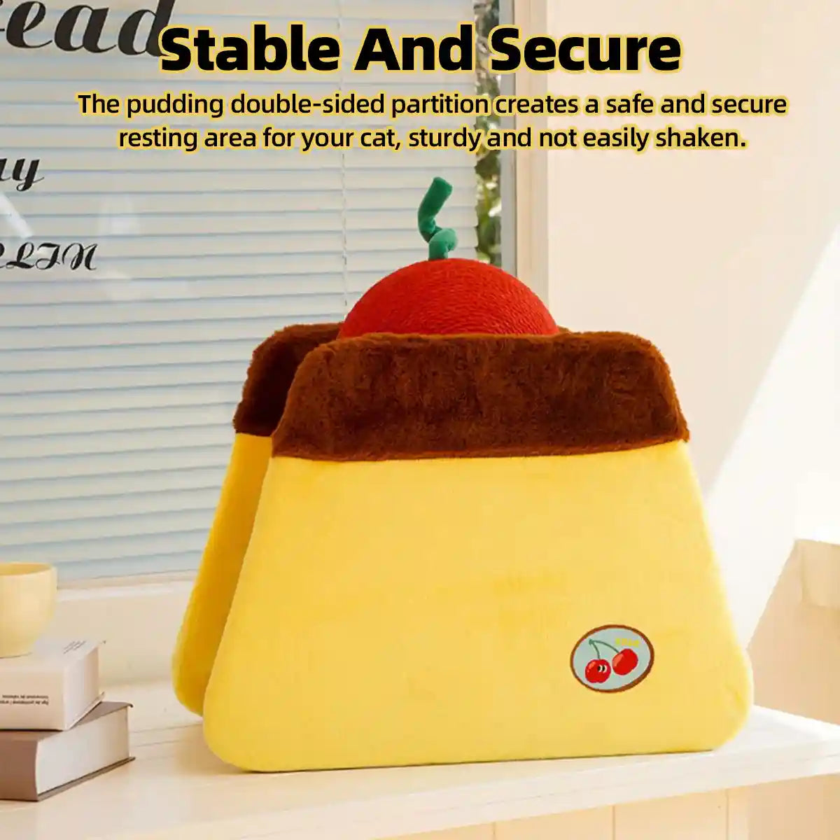 Cat Scratching Post Cherry Pudding Design With Replaceable Board