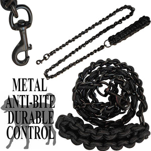 Chew Proof Dog Leash Heavy Duty Metal Chain Leash