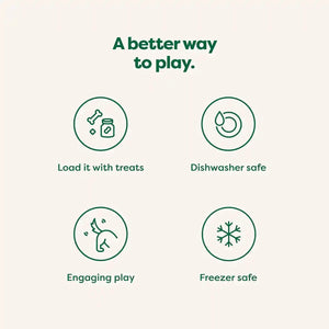 Earth Rated Natural Rubber Dog Chew Toy Durable Treat Dispenser for Interactive Play