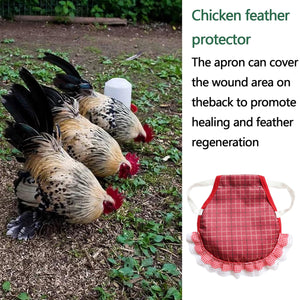 5 Pack Adjustable Chicken Saddle Aprons with Lace Trim