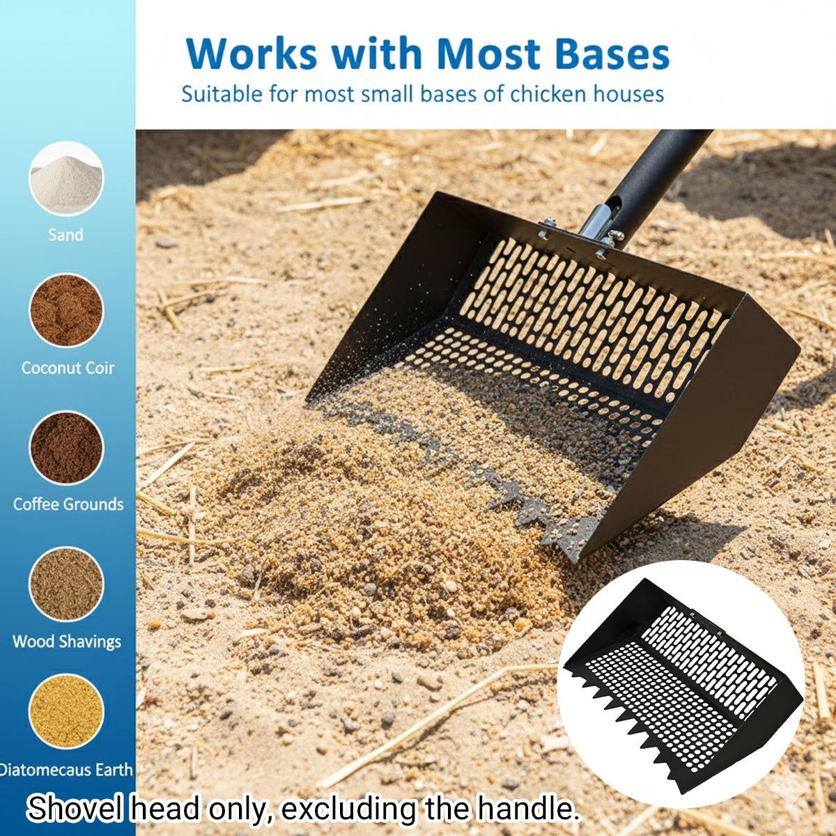 Chicken Poop Scooper Cleaning Shovel Head