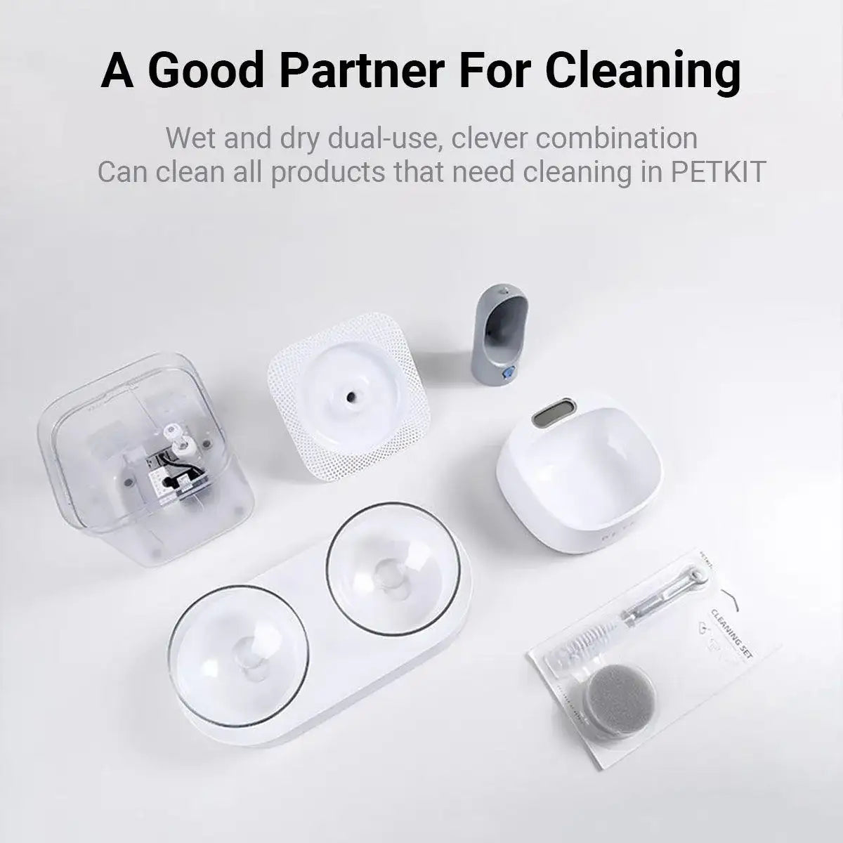PETKIT Dual-Use Brush & Sponge for Pet Bowls & Water Dispensers