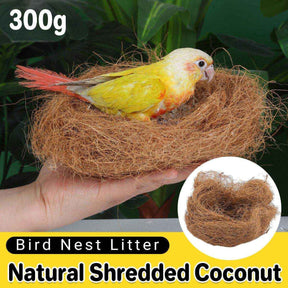Natural coconut fiber bird nesting material for parrots and finches