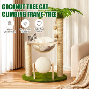 Coconut Tree Cat Climbing Frame With Capsule Bed