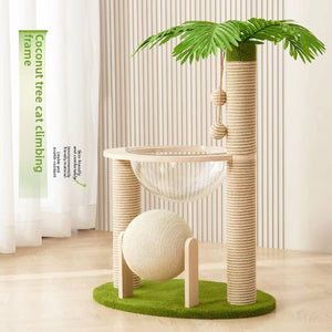 Coconut Tree Cat Climbing Frame With Capsule Bed