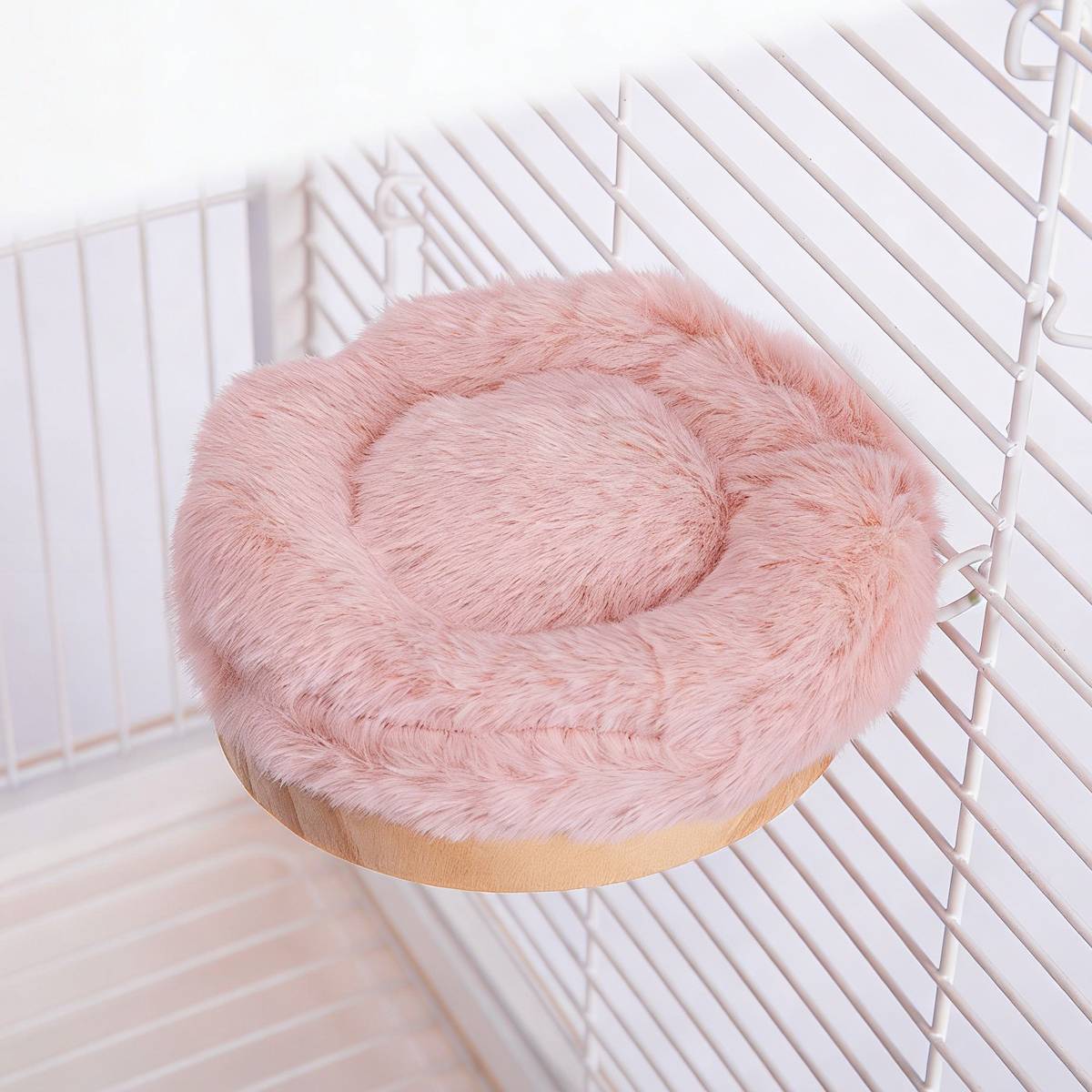 Plush Bird Perch Stand with Clamp | Comfortable Platform for Parrots