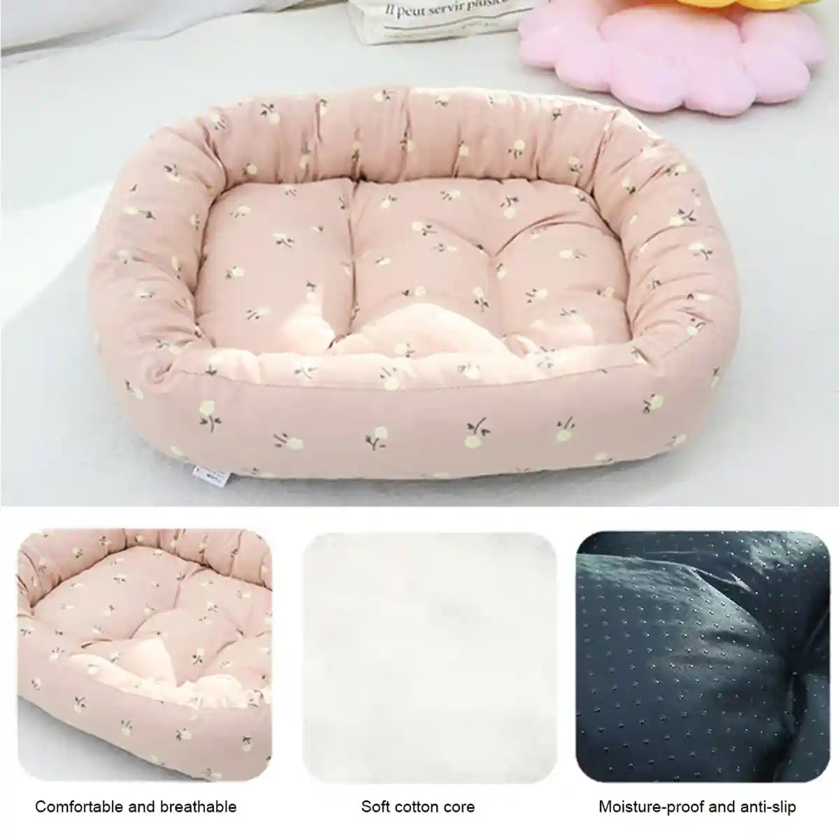 High-Appearance Pet Bed Soft Plush 23.62×19.68 in