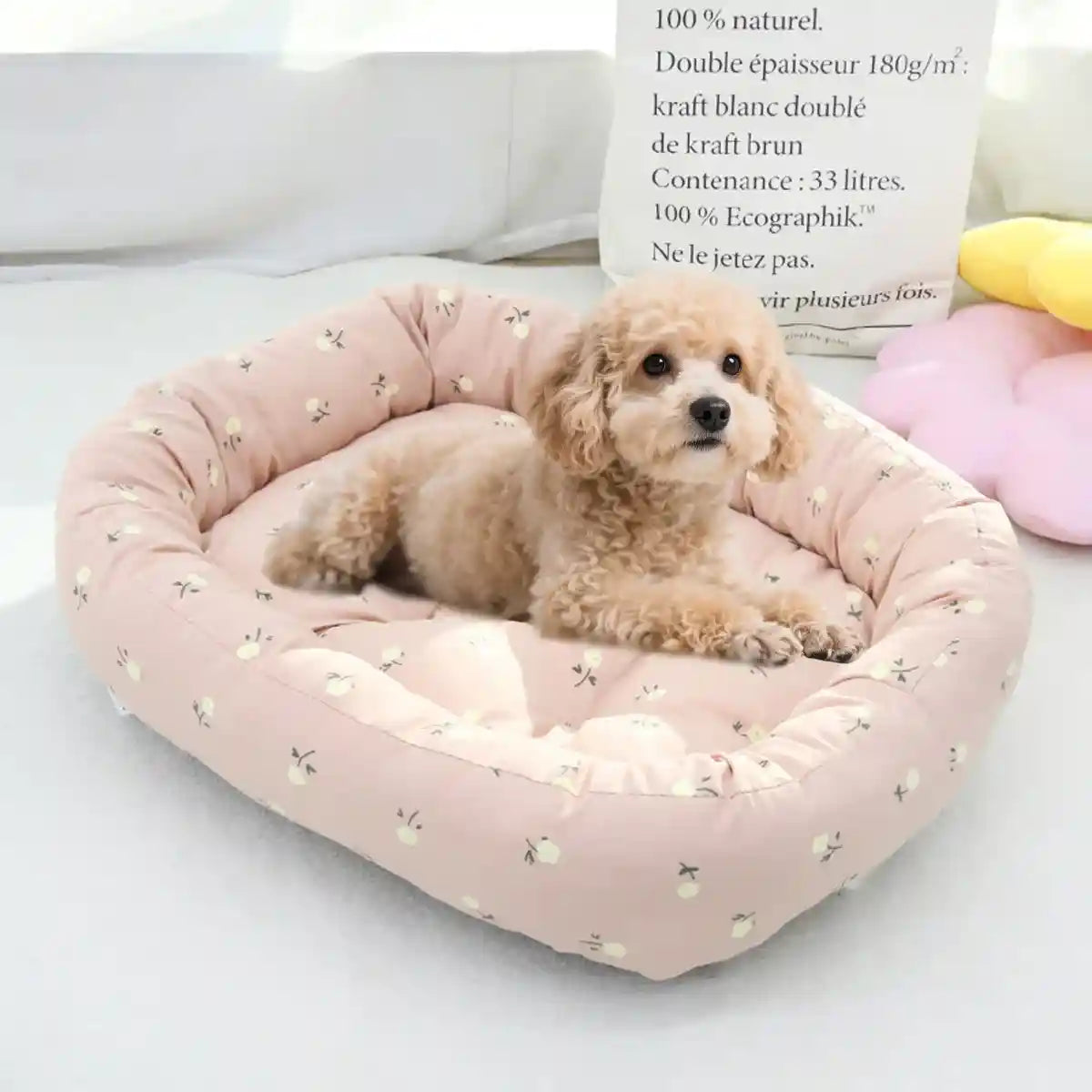 High-Appearance Pet Bed Soft Plush 23.62×19.68 in