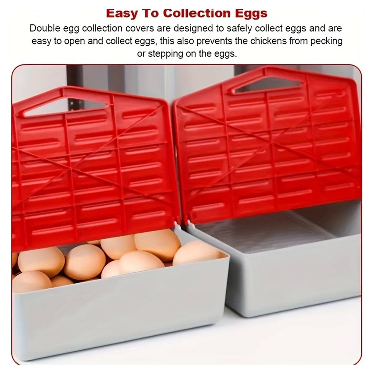 3-Compartment Chicken Nesting Box | Egg Laying Coop for Poultry
