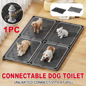 Connectable Dog Toilet Tray With Grid And Training Post