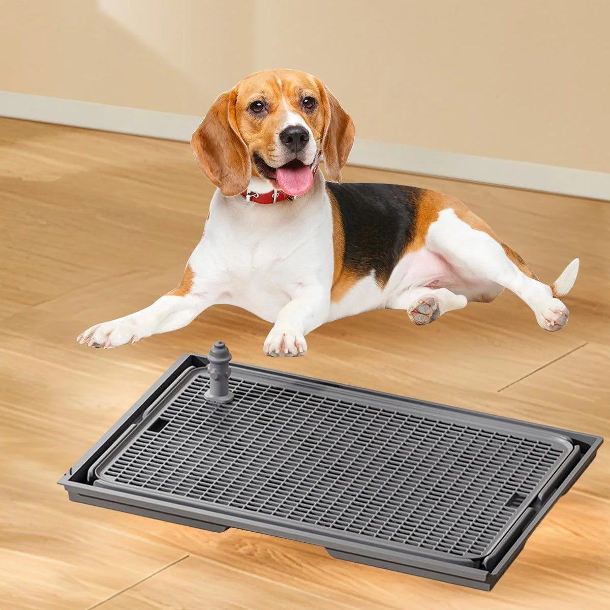 Connectable Dog Toilet Tray With Grid And Training Post