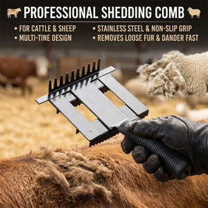 Livestock Shedding Comb for Cattle, Horses & Sheep Grooming