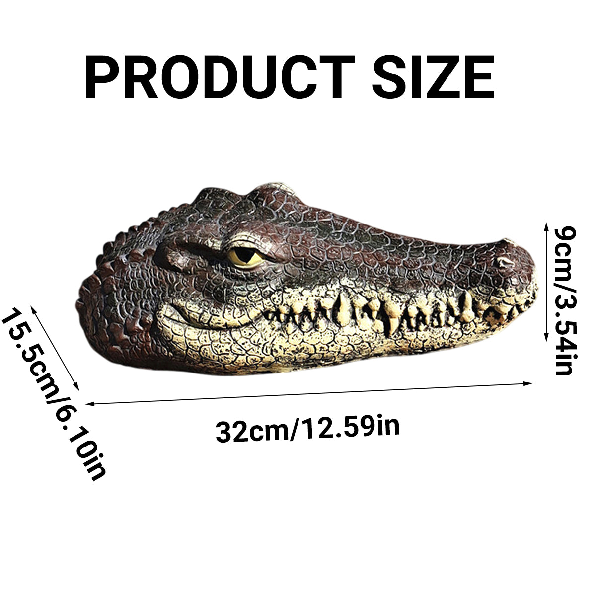 Floating Crocodile Head Ornament for Pool and Pond Decoration