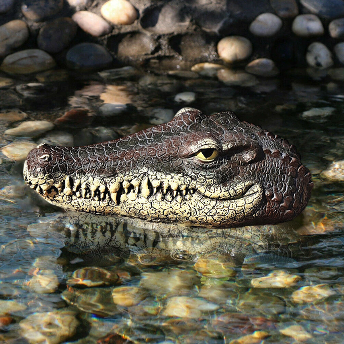 Floating Crocodile Head Ornament for Pool and Pond Decoration