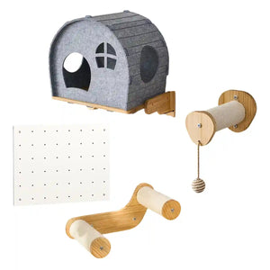 DIY Pegboard Cat Climbing Frame