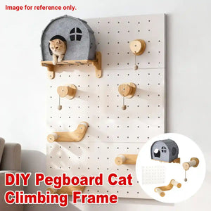 DIY Pegboard Cat Climbing Frame