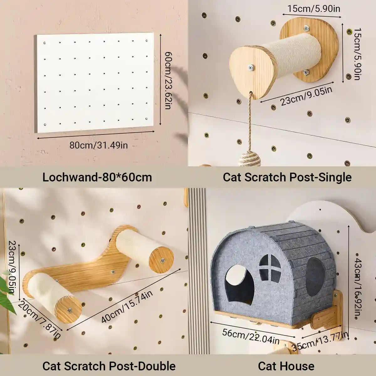 DIY Pegboard Cat Climbing Frame