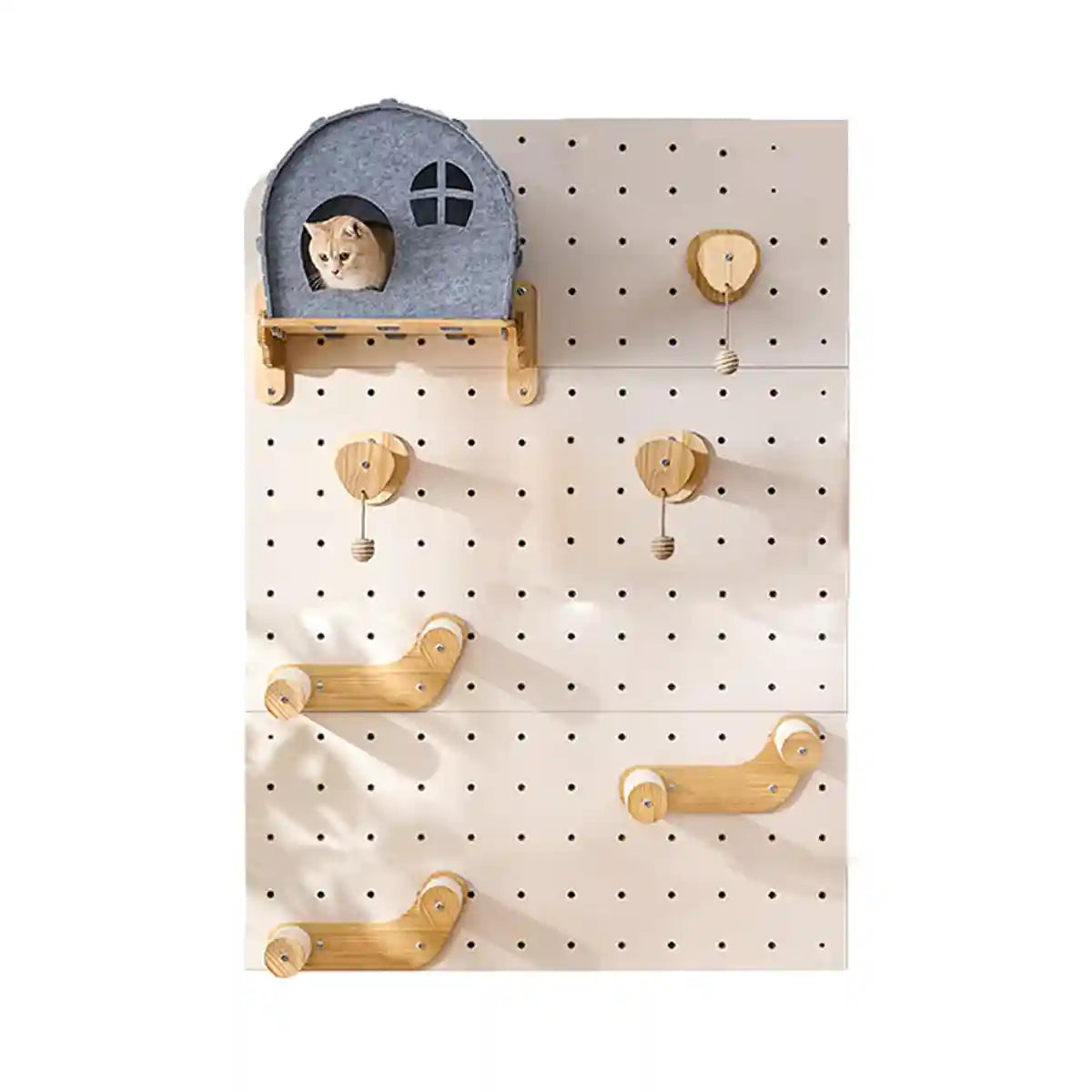 DIY Pegboard Cat Climbing Frame