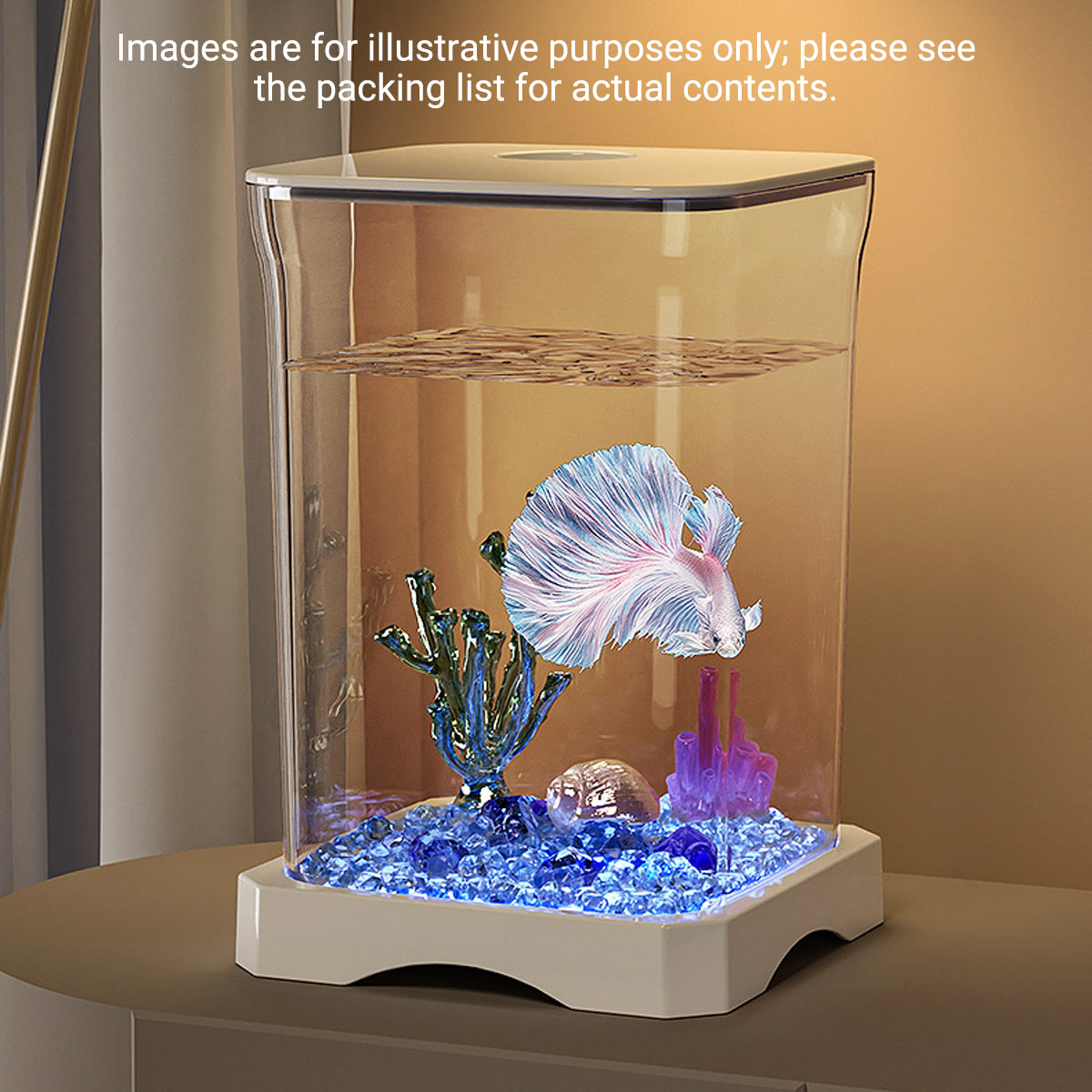 Desktop Fish Tank With LED Light