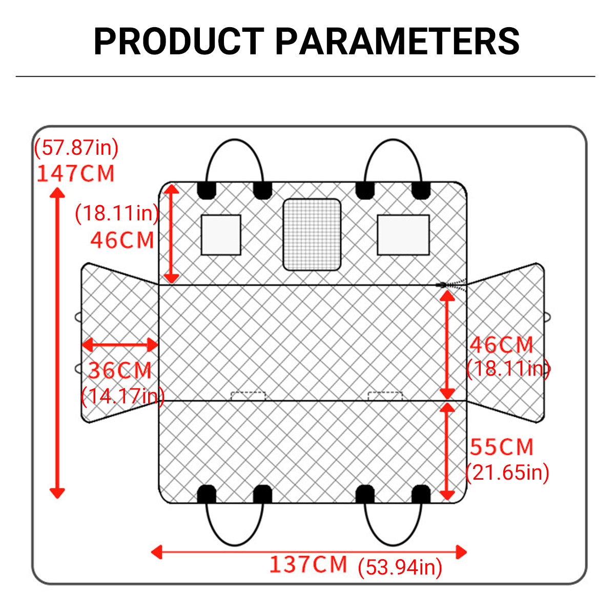 4 In 1 Detachable Car Pet Mat For Back Seat & Trunk