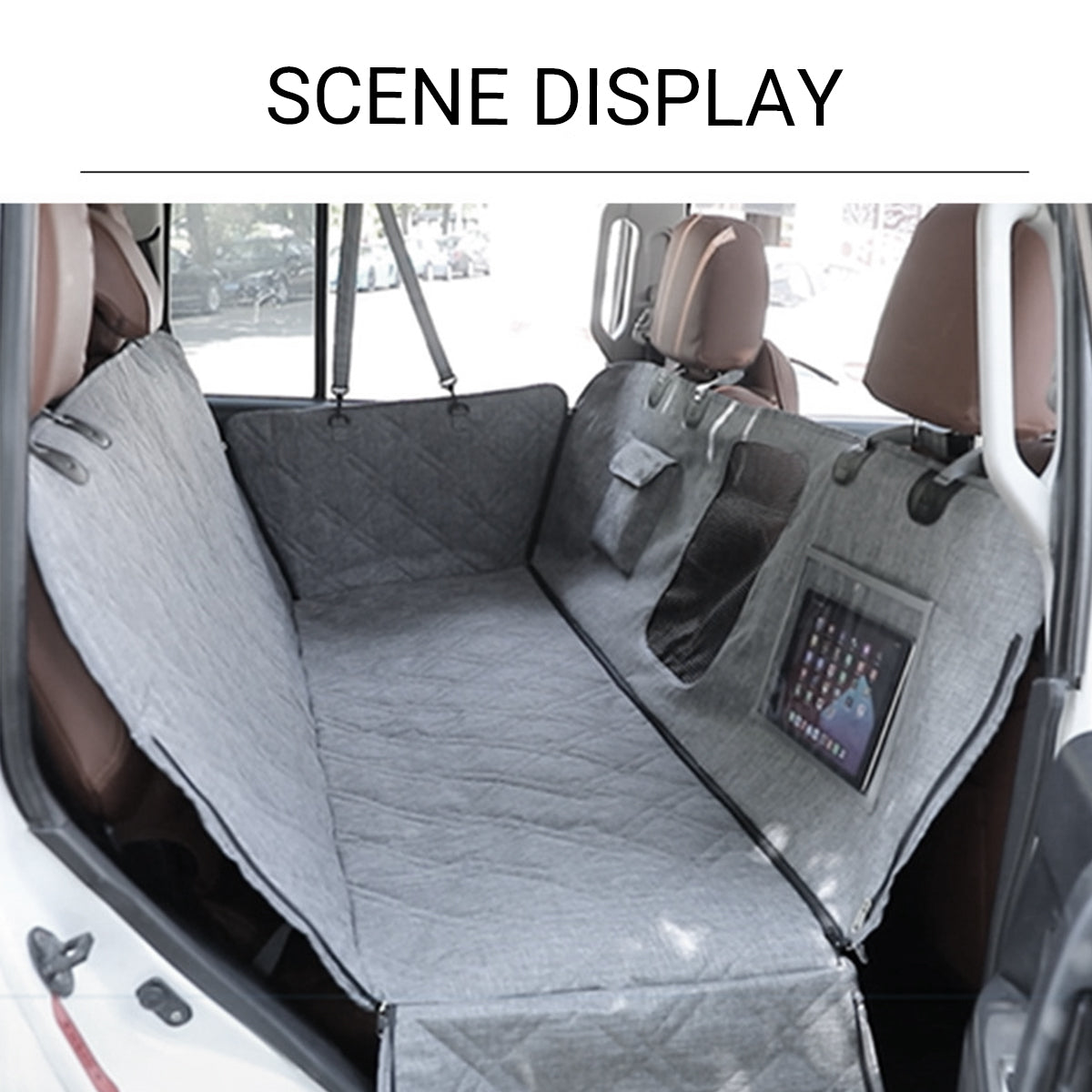 4 In 1 Detachable Car Pet Mat For Back Seat & Trunk