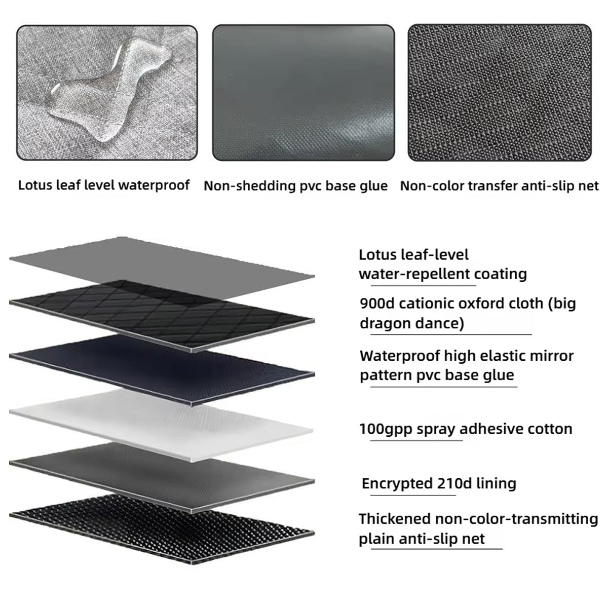 4 In 1 Detachable Car Pet Mat For Back Seat & Trunk