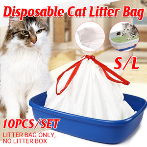 Drawstring Disposable Cat Litter Bag 10PCS (S/L)