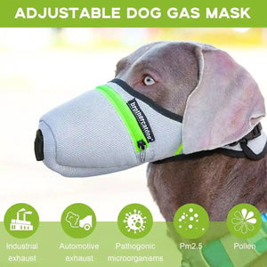 Dog Mask Breathable Adjustable Air Filter Muzzle for Pets