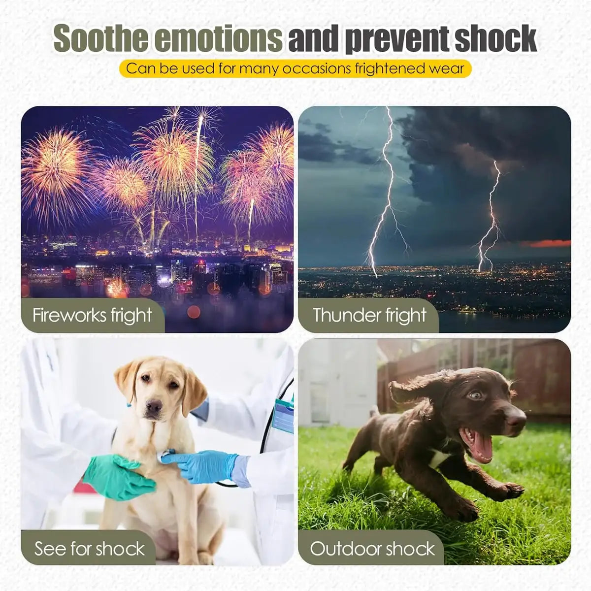 Dog Anxiety Vest with Hood Calming Jacket for Stress Relief